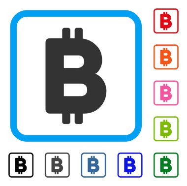 Bitcoin mektup simgesi çerçeveli