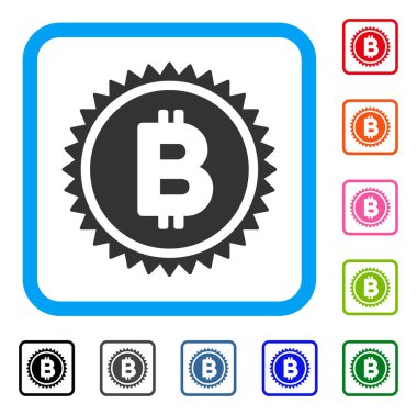 Bitcoin madalya sikke simge çerçeveli