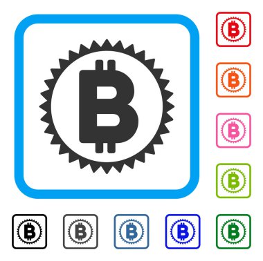Bitcoin madalya sikke simge çerçeveli