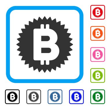 Bitcoin madalya sikke simge çerçeveli