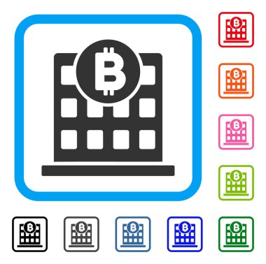 Bitcoin idari bina simgesini çerçeveli