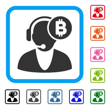 Bitcoin işleç simgesini çerçeveli