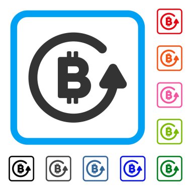 Bitcoin geri ödeme simgesi çerçeveli
