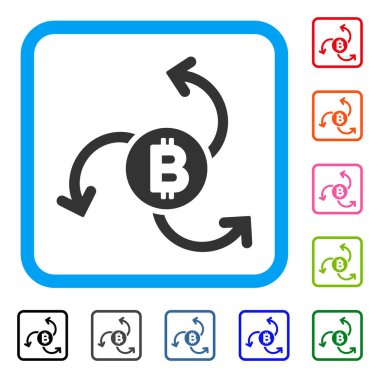 Bitcoin kaynak girdap simgesi çerçeveli