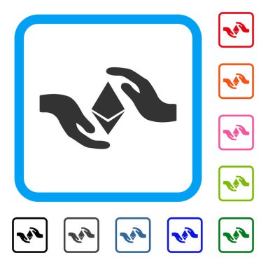 Ethereum eller simgesini çerçeveli