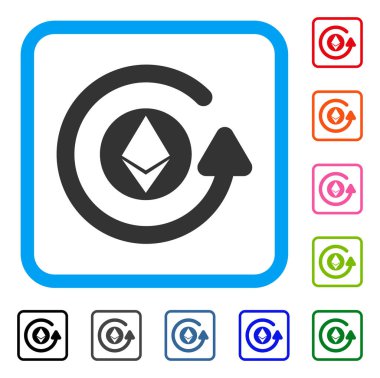 Ethereum ters ibraz simgesi çerçeveli