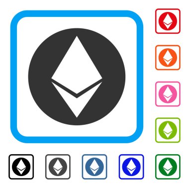Ethereum sikke simge çerçeveli