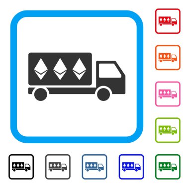 Ethereum teslim araba simgesi çerçeveli