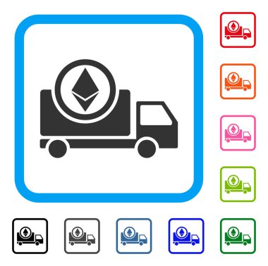Ethereum kamyon simgesi çerçeveli