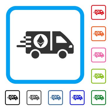 Ethereum Express araba simgesi çerçeveli