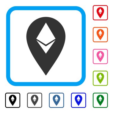 Ethereum işareti simgesi çerçeveli