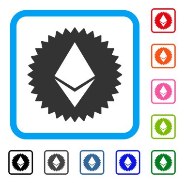 Ethereum madalya sikke simge çerçeveli