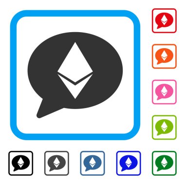 Ethereum mesaj balon simgesi çerçeveli