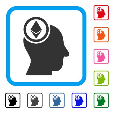 Ethereum zihin kafa simgesi çerçeveli