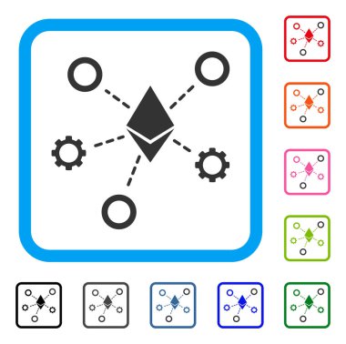Ethereum ağ düğümleri simgesi çerçeveli