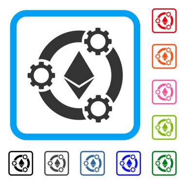 Ethereum havuzu işbirliği simgesi çerçeveli