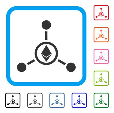 Ethereum ilişkiler simgesi çerçeveli