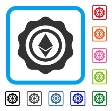 Simge Ethereum mühür çerçeveli