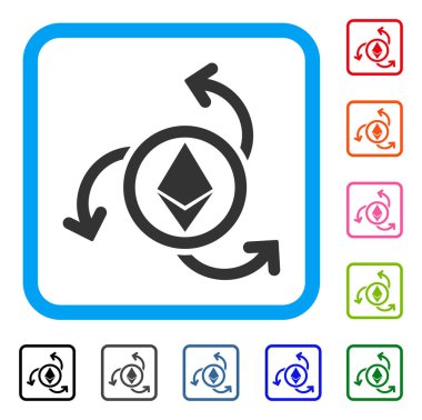 Ethereum kaynak girdap simgesi çerçeveli