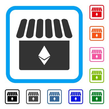 Ethereum mağaza simgesi çerçeveli