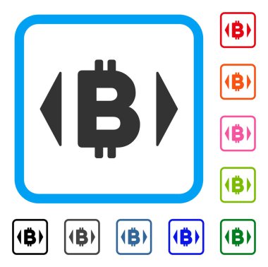 Bitcoin fiyat çerçeveli simgesi düzenleyen