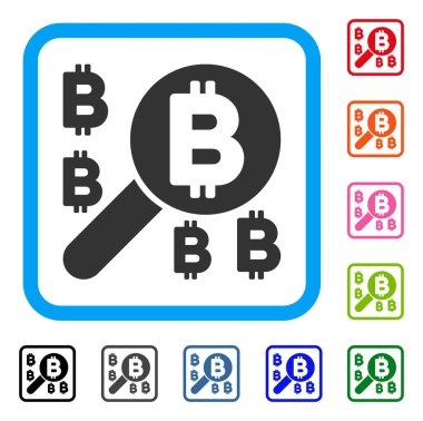 Bitcoin arama simgesi çerçeveli
