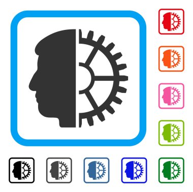 Android kafa simgesi çerçeveli