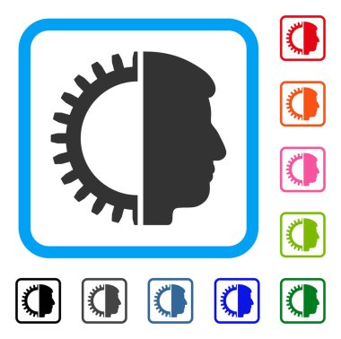 Android kafa simgesi çerçeveli