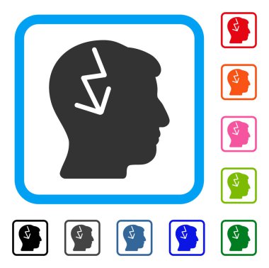 Beyin elektrik Strike simgesini çerçeveli