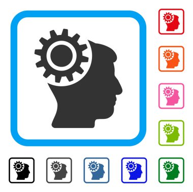 Beyin dişli simgesini çerçeveli