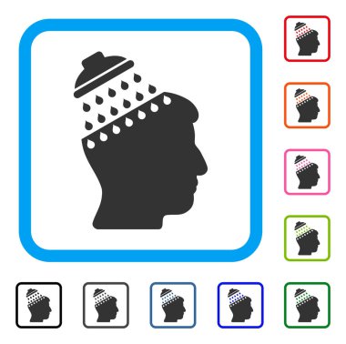 Beyin duş simgesi çerçeveli