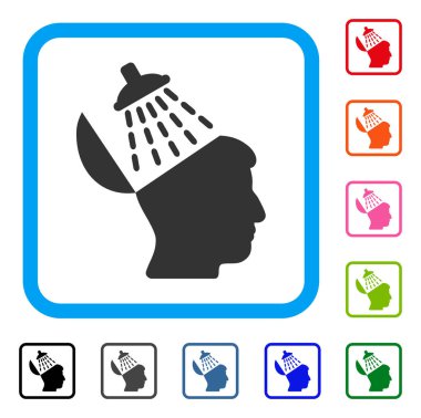 Beyin yıkama simgesi çerçeveli