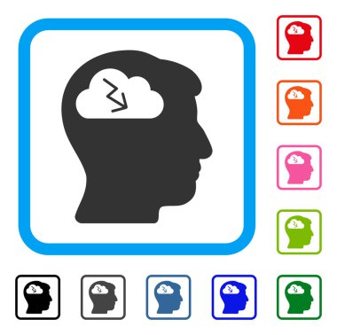 Beyin fırtınası simgesi çerçeveli