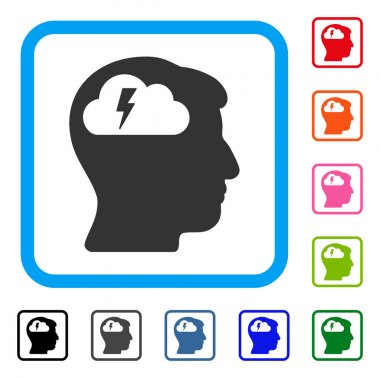 Beyin fırtınası simgesi çerçeveli