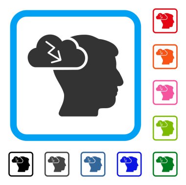 Beyin fırtınası simgesi çerçeveli