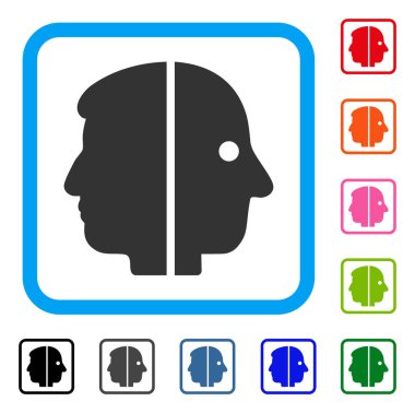 Çift yüzlü simgesi çerçeveli