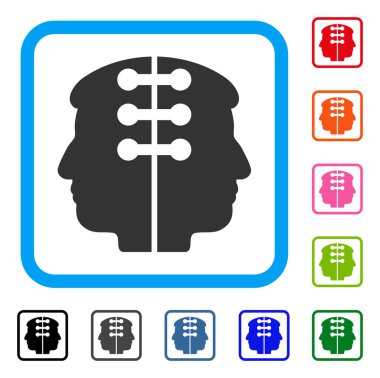 Çerçeveli simgesini çift kafa arabirimi