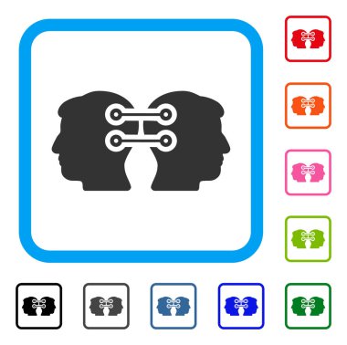 Bağlantı çerçeveli simgesini çift kafa arabirimi