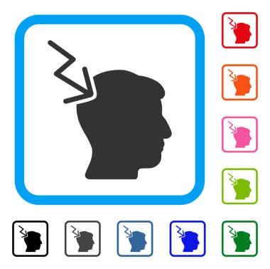 Kafa elektrik Strike simgesini çerçeveli