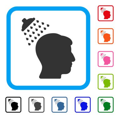 Kafa duş simgesi çerçeveli