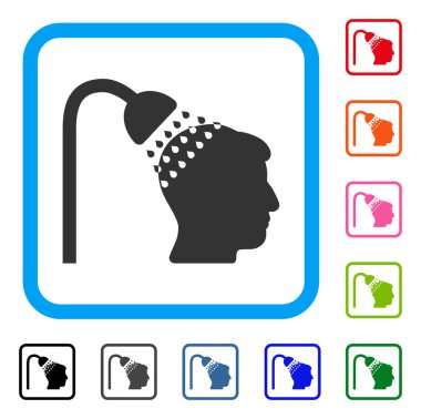 Kafa duş simgesi çerçeveli