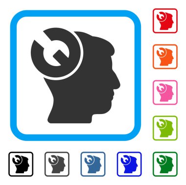 Kafa cerrahi İngiliz anahtarı simgesini çerçeveli