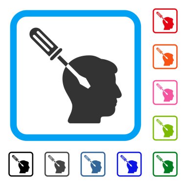 Akıl tornavida ayarlama simgesini çerçeveli