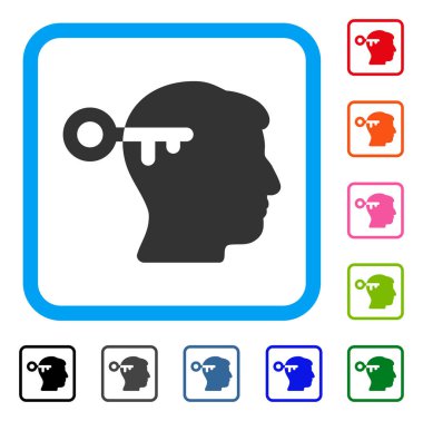 Zihin anahtar simgesi çerçeveli