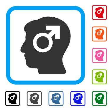 Zihin kudret simgesi çerçeveli