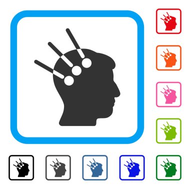 Sinirsel arayüz simgesi çerçeveli