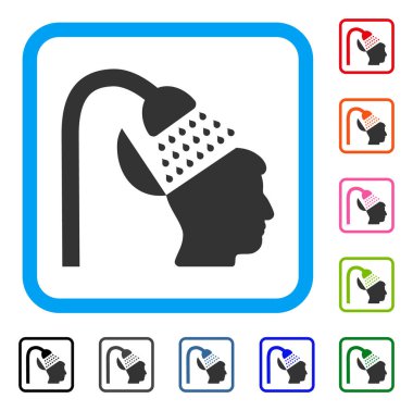 Açık fikirli duş simgesi çerçeveli