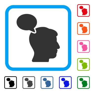 Kişi görüş simgesi çerçeveli