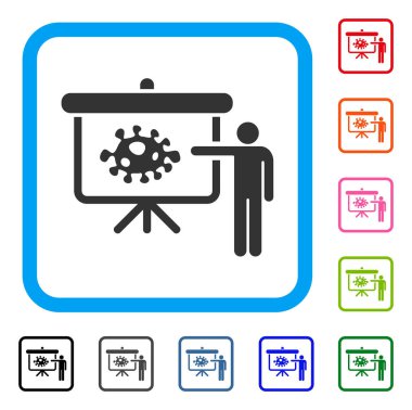 Bakteri ders simgesi çerçeveli