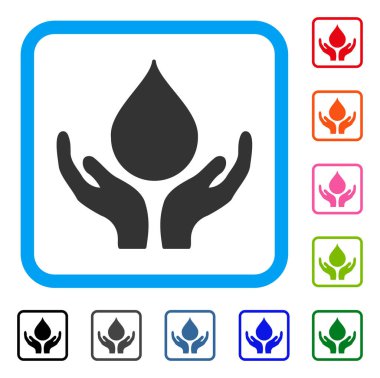 Kan bağışı simgesi çerçeveli